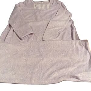 adonna nightgown Small Purple Lace Accents Soft And Cozy Long Sleeve